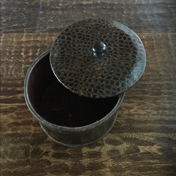 Dark Brown Animal Print Trinket Box (GUC) - Picture 5 of 8